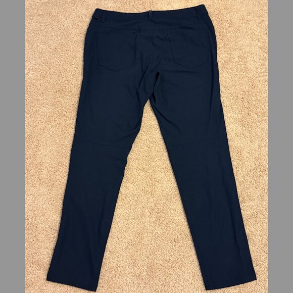 Lululemon Navy ABC Slim-Fit 5 Pocket Pant 32L Warpstreme - 32x32 - Picture 2 of 3
